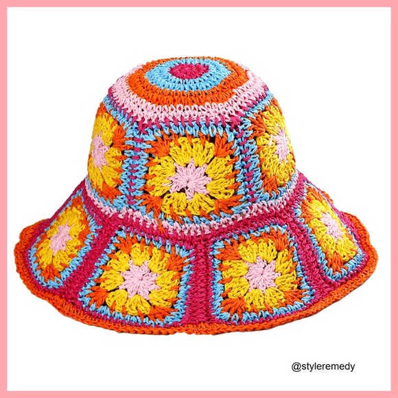 Straw Woven Bucket Hat Foldable Sun Hat Beach Fishing Cap main image 7